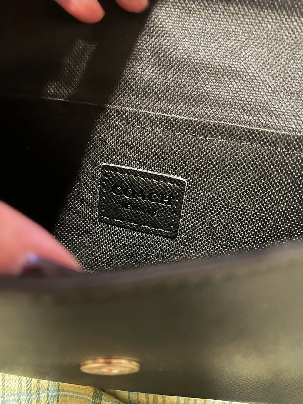 Coach Black Pebbled Bag